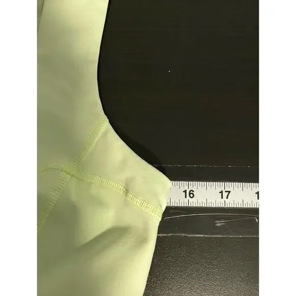 Lululemon Womens Run Tame Me Tank Top Size 8 Neon Yellow Drawstring Cinched READ - Picture 6 of 8